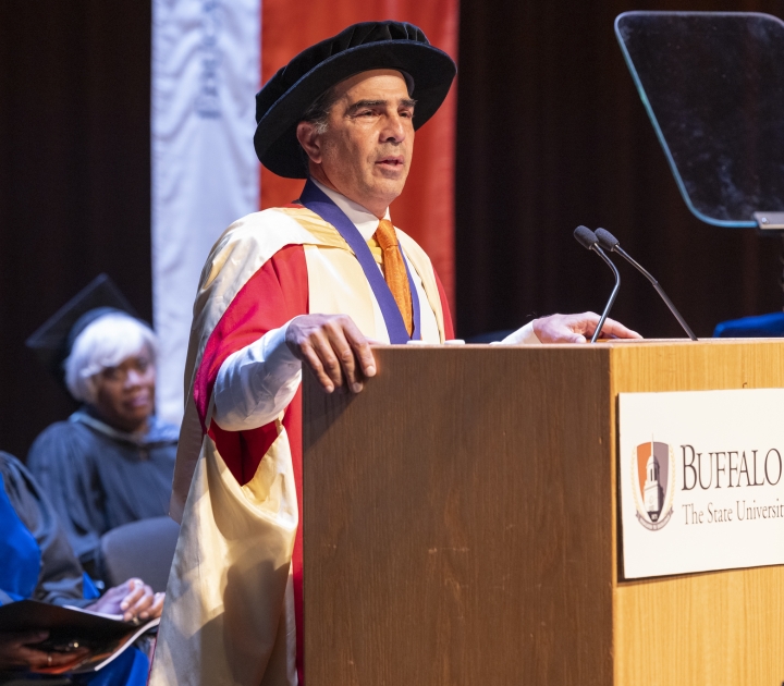 Gerard Puccio speaks at academic convocation