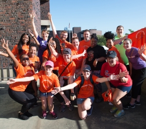 Students posing outside Bulger